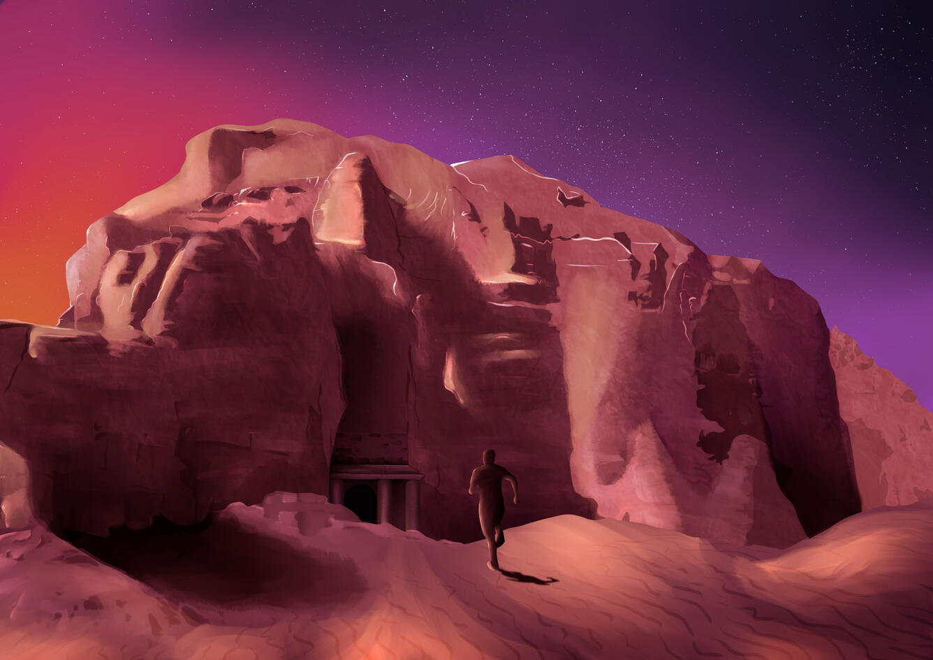 An environment study using photobashing techniques.